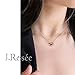 J.Rosée Jewelry Sterling Silver Rose Gold Pendant Necklace “Intertwined hearts” Exquisite Gift Package (45cm+5)