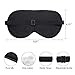 Silk Sleep Mask, Natural Silk Eye Mask Super Smooth Blindfold for Sleep and Travel, Black