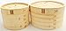 Zoie + Chloe Bamboo Steamer Basket - 2-Tier Dumpling Steamer for Cooking with 2 Reusable Cotton Liners for Bao, Dim Sum, Veggies, Asian Steamed Buns -Stackable, Space-Efficient - 10-Inch Steam Basket