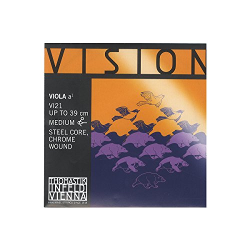 Thomastik-Infeld VI21 Vision Viola Strings, Single A String, 4/4 Size, Stainless Steel, Titanium Design