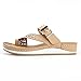 Alexis Leroy Women's Comfort Wedge Heel Sandals Thong Buckle Flip Flops