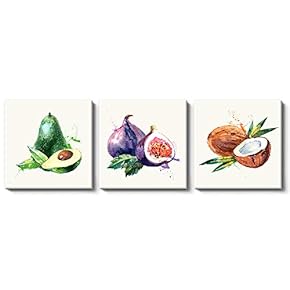 Plants and Fruits Painting Artwork for Home Framed 24 Panels
