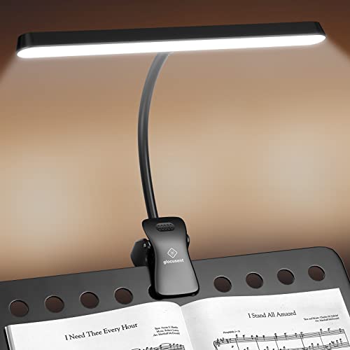 Glocusent 57 LED Super Bright Piano Lamps, Music Stand Lights, 3 Colours & 5 Brightness, USB-C Rechargeable, Up to 140 Hours, Perfect for Piano, Sheet Music & Guitar