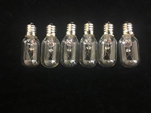 6 Pcs Bulbs 15 Watt Light Bulb for Himalayan Salt Lamps, Fits E12 Socket