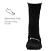 Feetures High Performance Max Cushion Classic Crew Sock for Women & Men - Moisture-Wicking Athletic Socks - Black, XL (1 Pair)