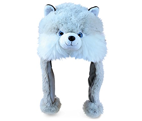 Puzzled Husky Super-Soft Stuffed Plush Hat Cuddly Animal Toy