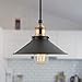 Linea di Liara Andante Black and Gold Farmhouse Pendant Lighting for Kitchen Island Industrial Hanging Light Fixtures Matte Black Pendant Light for Kitchen Sink, LED Bulb Included, UL Listed