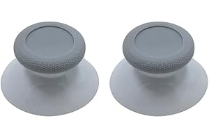UCKY DO 2PCS 3D Analog Joystick Cap Thumb Stick Cap Thumbstick Replacement for Xbox One Slim Xbox One Xbox One Elite Controller (Gray)