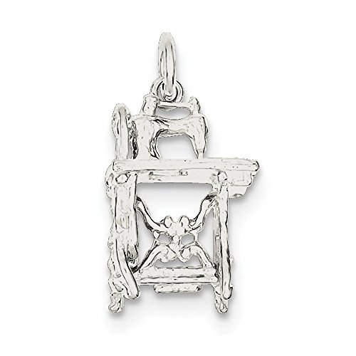 925 Sterling Silver Sewing Machine Charm and Pendant