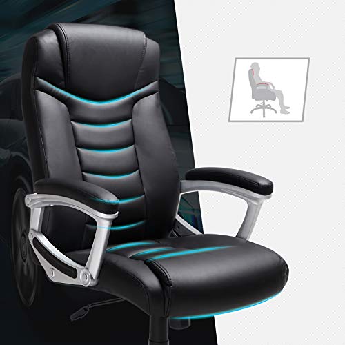 SONGMICS Thick Executive Office Chair with High Back Large Seat and