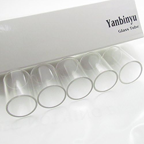 Yanbinyu Pk 5 PC Glass Tubing,22mm OD 19mm ID Glass Tube 30mm Length 1.5mm Thicknes