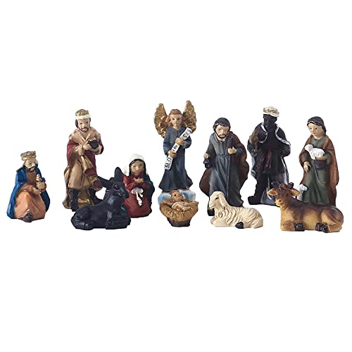 zalati Statue The Birth of Jesus Resin Ornaments Decorations for Christmas Catholic Religious Garden, Home Decoration