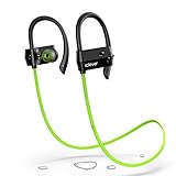 iClever Bluetooth Headphones Sweatproof, Wireless Headsets Bluetooth Earbuds for Running, Exercise, Workout, Gym, Green