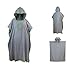 Hiturbo Microfiber Surf Beach Wetsuit Changing Towel Bath Robe Poncho with Hood -One Size Fit All