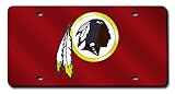NFL Washington Redskins Laser Inlaid Metal License Plate Tag