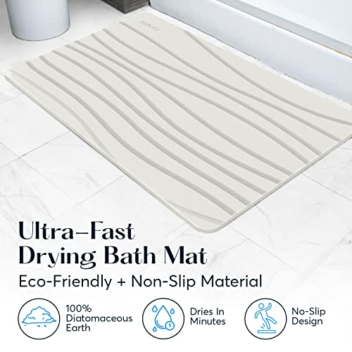 SUTERA Stone Bath Mat, Diatomaceous Earth Shower Mat, NonSlip Super