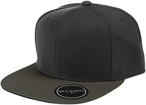Nice Shades Plain Adjustable Snapback Hats Caps (Many Colors) Black | Charcoal One Size