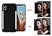 Wellerly iPhone Xs Case, iPhone X Case, LED Illuminated Selfie Light Cell Phone Case Cover [Rechargeable] Dual Light Up Luminous Selfie Flashlight Case for iPhone X/XS 5.8inch (Black)