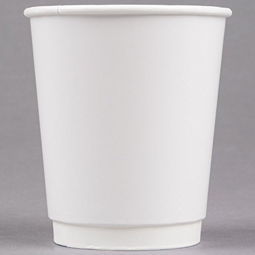 LBP 3679 Gourmet White 8 oz. Double-Wall Poly Paper Hot Cup - 30/Pack