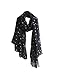 KMG Womens Polka Dot Printing Chiffon Long Scarf Shawl Wraps (black)