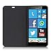 kwmobile Practical and chic FLIP COVER case for Microsoft Lumia 640 XL in black
