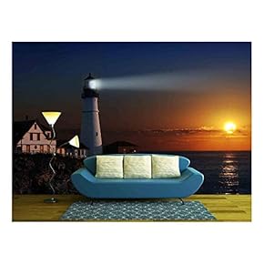Lighthouse - Removable Wall Mural | Self-Adhesive Large Wallpaper - 66x96 inches