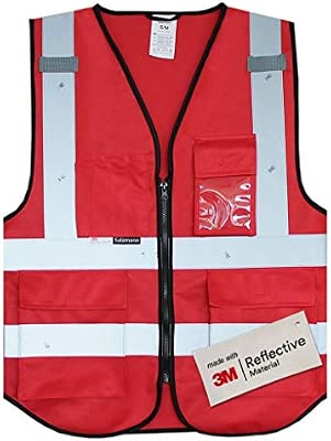 Salzmann Gilet De Sécuritégilet De Travailveste De Haute Visibilité Fabriqué Avec Matériau Scotchlite 3m Réfléchissant Avec Quatre Poches Et