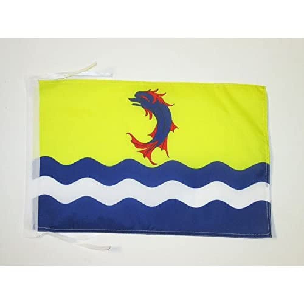 AZ FLAG - Isère Flag - 18'' x 12'' - 100% Polyester French department - France Small Banner with Two Cords - Fade Resistant - Vivid Colors - 18x12 in - 45x30 Cm — image 1