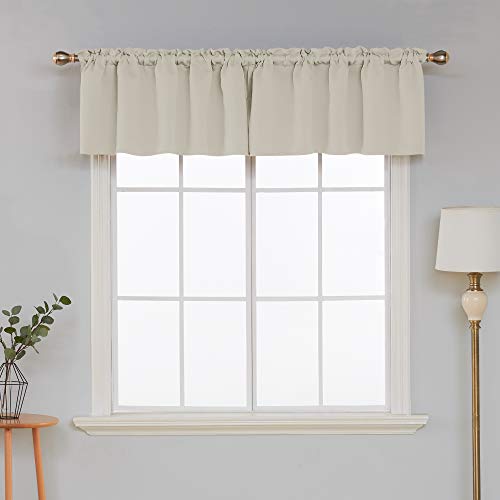 image for Deconovo Window Dressing Rod Pocket Blackout Valances Light Blocking V