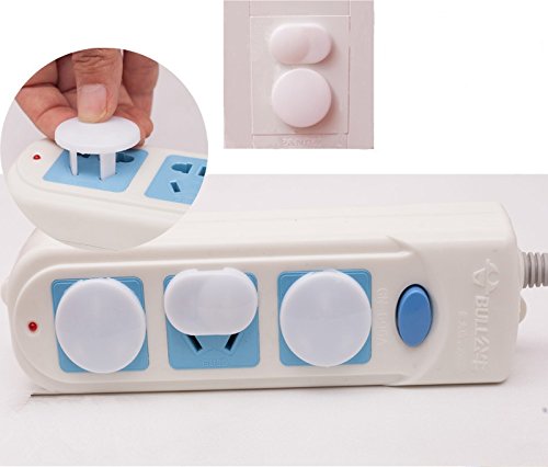 36 Pieces White Electric Socket Outlet 3 Plugs Safety Cover Protectors Caps for Baby Children Kids Infrant