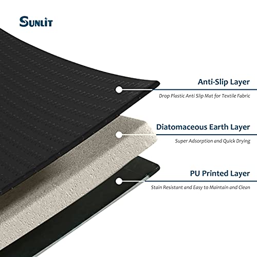 Sunlit 24" x 15" Innovative Soft Diatomaceous Earth Bath Mat