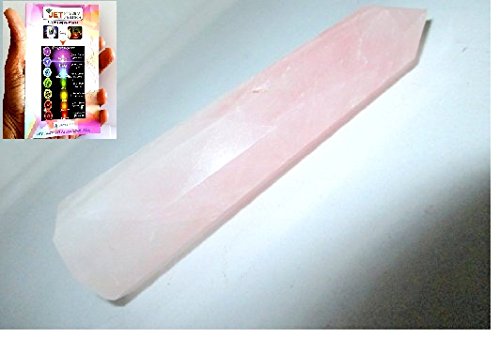 Genuine Rose Quartz Obelisk Towe Free Booklet Jet International Crystal Therapy Jumbo Facet Aura Rock Crystal Natural Polished Earth Spirit Balance Point Gemstone Spiritual Chakra Balancing Psychic Gift Therapy Massage Healing Vibration Wand Groundin