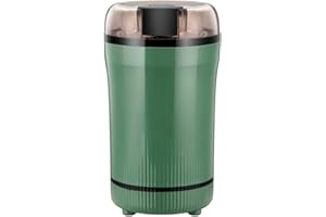 GTUOXIES Electric Grinding Miller, Portable Grain Grinder, Household Flour Miller, Fine Milling, Dry and Hard Grinding for Coffee, Spice, Pepper Beans and More, Stainless Steel Blades (Green)
