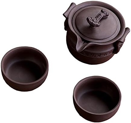 Goodwind Outdoor Portable Bag Bamboo Plate Travel Set Yixing Teapot and Two Cups - Set 2