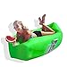 HlpiAMok TOMENGBEIAABBCC Dijkoo Toneeta Inflatable Lounger Air Sofa, Portable Waterproof Inflatable Air Couch Ultra Durable with Side Pocket - for Travel, Hiking, Beach and Yard (Green)