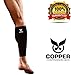 Copper Compression Gear PREMIUM Fit Recovery Calf / Leg Support Sleeves - GUARANTEED To Speed Up Recovery! Perfect For Running, Crossfit, & All Sports! (1 SINGLE Sleeve)