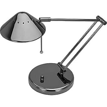V-light® Adjustable Halogen Desk Lamp, Black Chrome ...