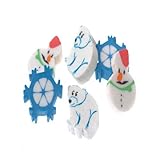 Lot Of 144 Assorted Mini Snowman Christmas Theme Erasers