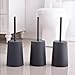 O-KIS Toilet Brush and Holder Modern Simple Elegant Practical Toilet Brush for Bathroom Toilet Storage - Charcoal Grey