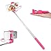 DEALGADGETS Selfie Stick, Extendable Supreme Mini All in One Wire Selfie Stick for iPhone 6, iPhone 5S, Samsung Galaxy S6 S5, Android Color Rose
