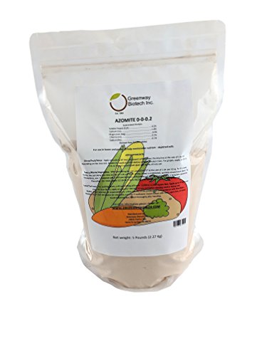 Azomite Rock Dust Volcanic Ash Organic Trace Minerals (Certified Dealer) Organic Trace Minerals"Greenway Biotech Brand" - 5 Pounds