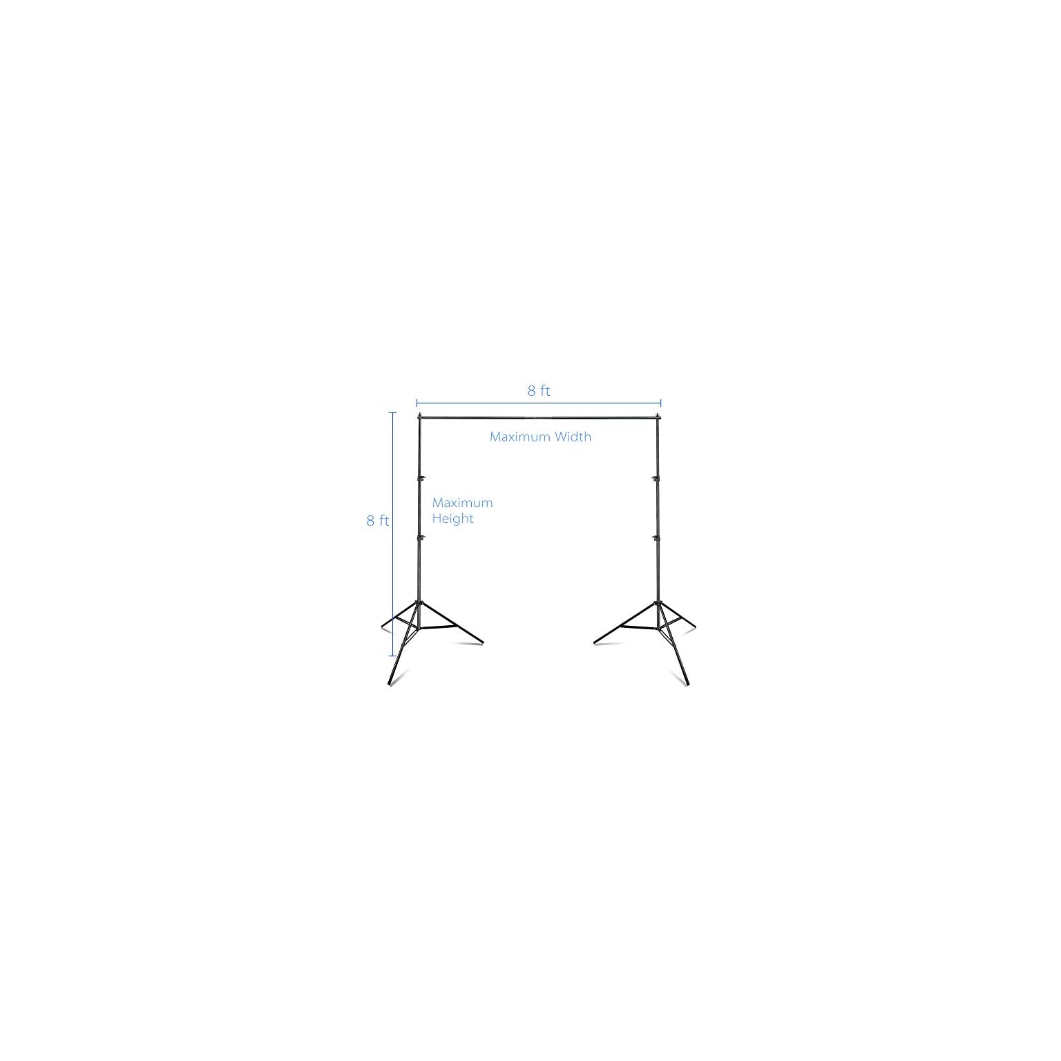 EMART Photography Backdrop Stand, 8 x 8 ft Adjustable Photo Background