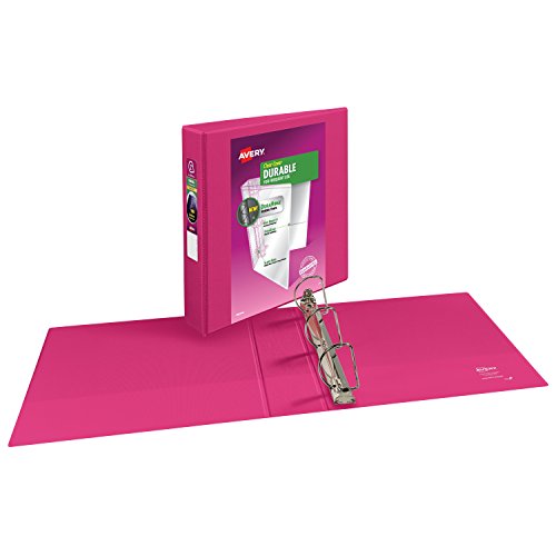 Avery Durable View Binder with 2" Slant Rings, Assorted, Blue, Orange, Pink, White, 6 Pack(17038)