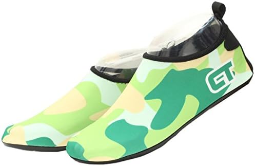 Beach Swim Surf - Barefoot Water Shoes Flexible - Yoga Exercise Running Diving Men Women (XXXXL( US 10.5-11 EUR 46-47), GREEN)