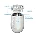 HOMFUL 12 oz Wine Tumbler, Double Wall Insulated Wine Glasses, Stainless Steel Stemless Travel Cup with Sealable Lids Perfect for Wine, Coffee, Drinks, Champagne, Cocktails
