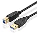 TNP USB 3.0 Cable A-Male to B-Male (10 FT) Type A to B Male SuperSpeed USB Adapter Connector Bi-Directional Extender Cord Wire Plug for Printer, Scanner, DAC, PC, Laptop, Mac - Black
