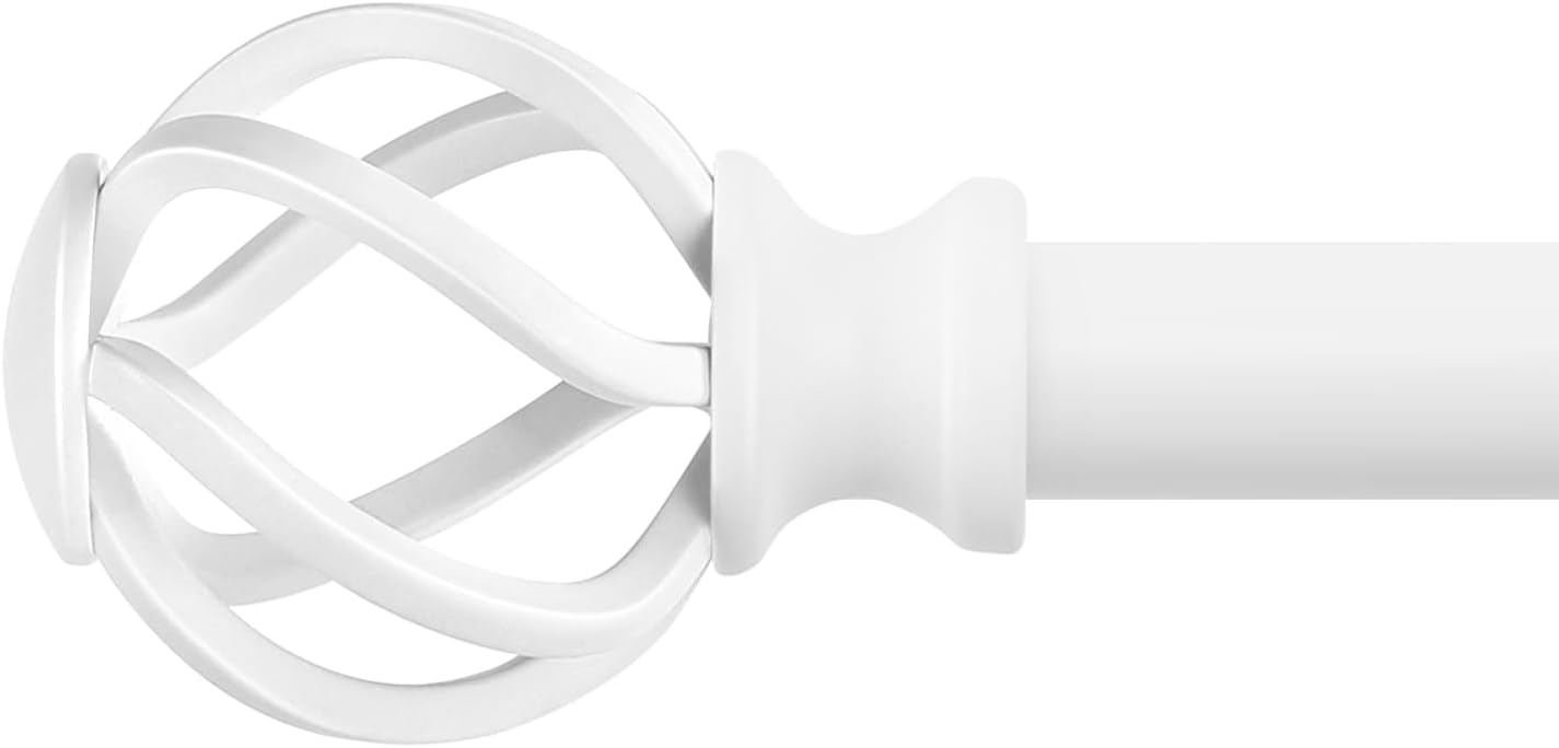 Window Treatment Hardware - VOIIY Curtain Rods for Windows 48 to 84 Inch(4-7 Feet),3/4