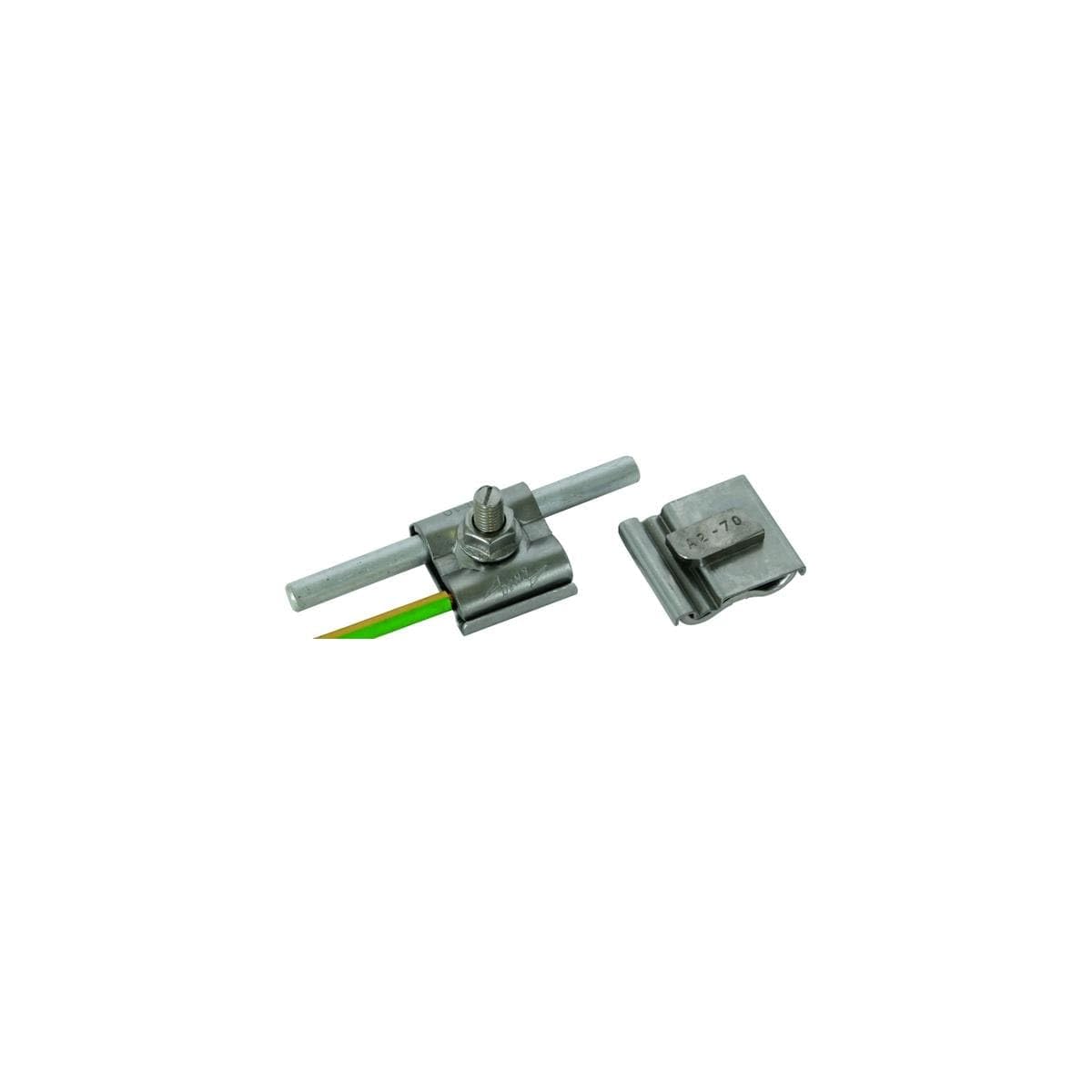 Dehn+Söhne Universal Earth Terminal 540 250 M8 Rd8-10 mm + 4-50 mm² Connector for Lightning Protection 4013364138650, 1 x Universal Earth Terminal, Silver