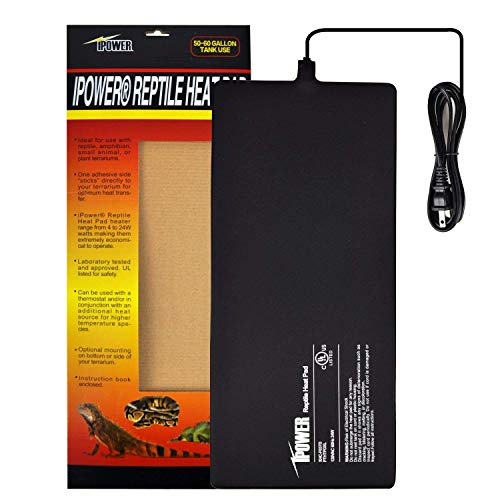 iPower Reptile Heating Pad Terrarium Heater Under Tank Heat Mat for