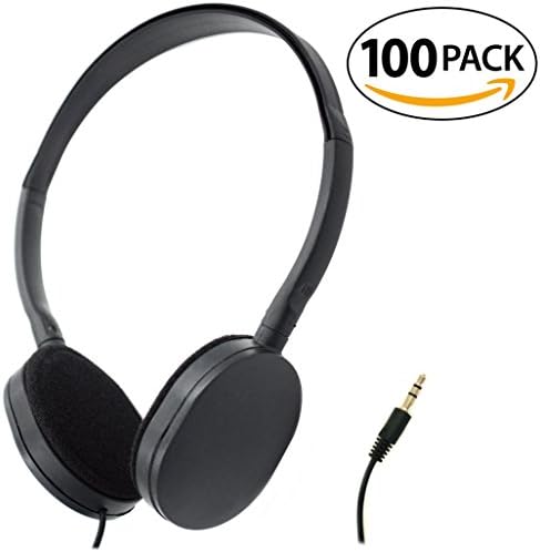 SmithOutlet 100 Pack Foam Earpad Stereo Headphones in Bulk